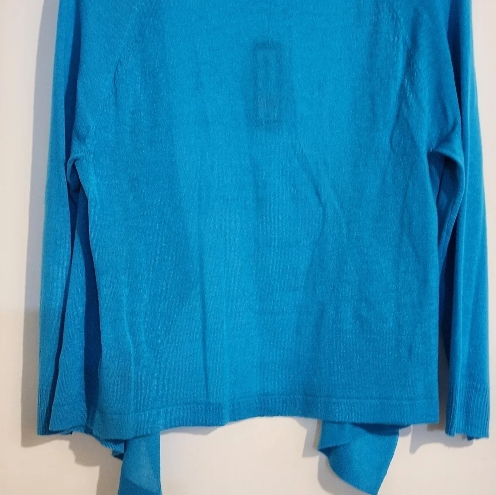 Worthington Vibrant Blue Women's Long Sleeve Open Front Cardigan LP